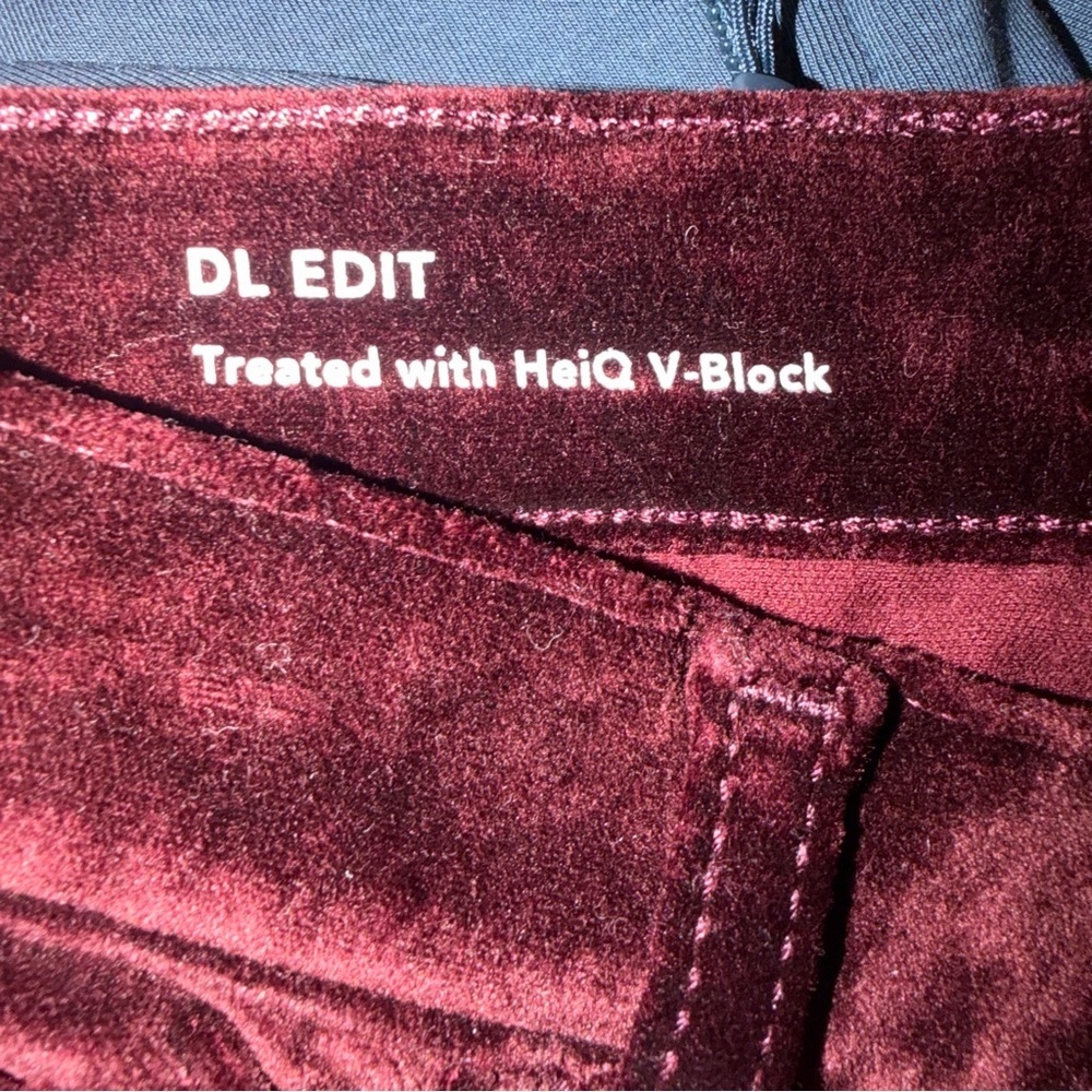 DL1961 Youth Girls Jenny Velvet Burgundy Faux Suede Skirt Size 12 - Picture 5 of 5